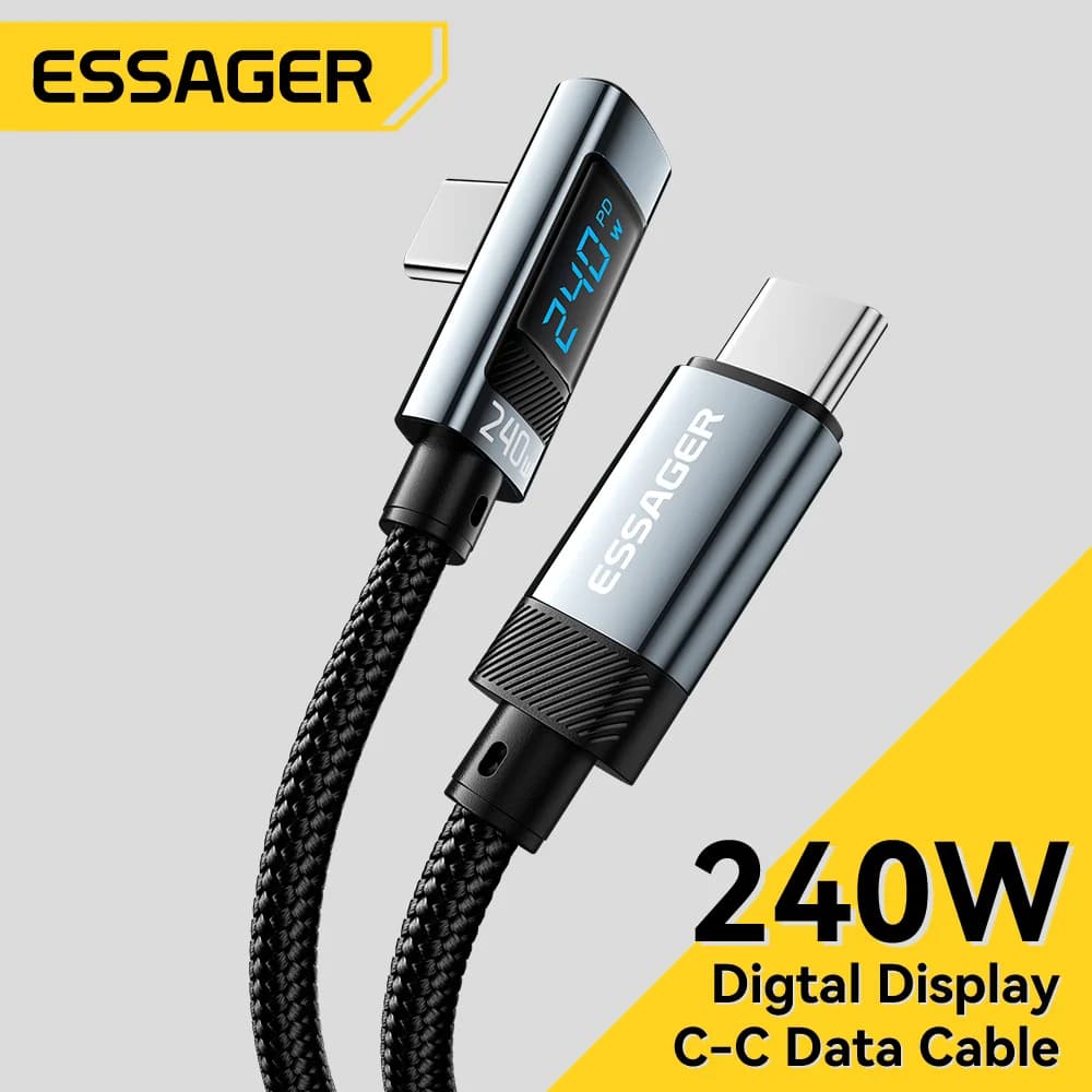 240W 90도 각도 USB-C to USB-C 케이블