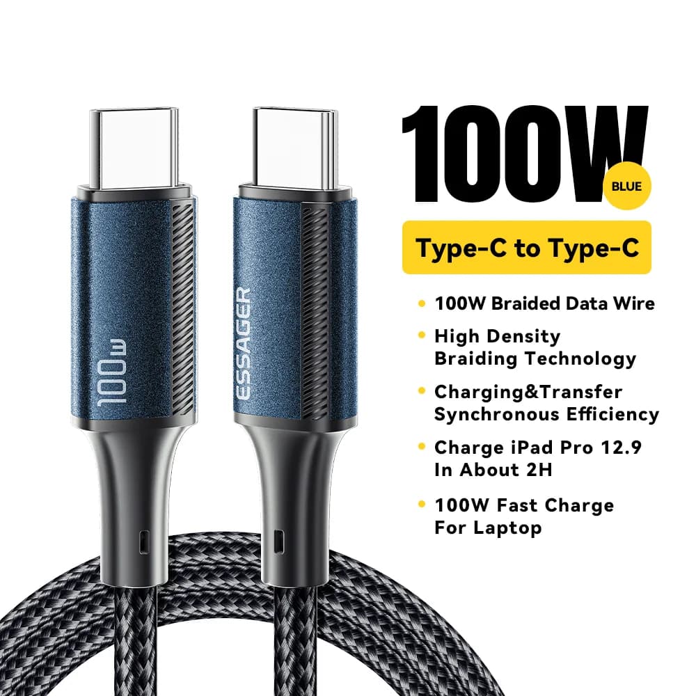 100W PD 고속 충전 USB-C to USB-C 케이블