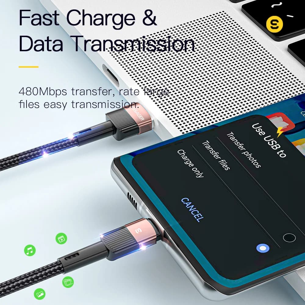 7A USB-C 고속 충전 데이터 케이블 66W