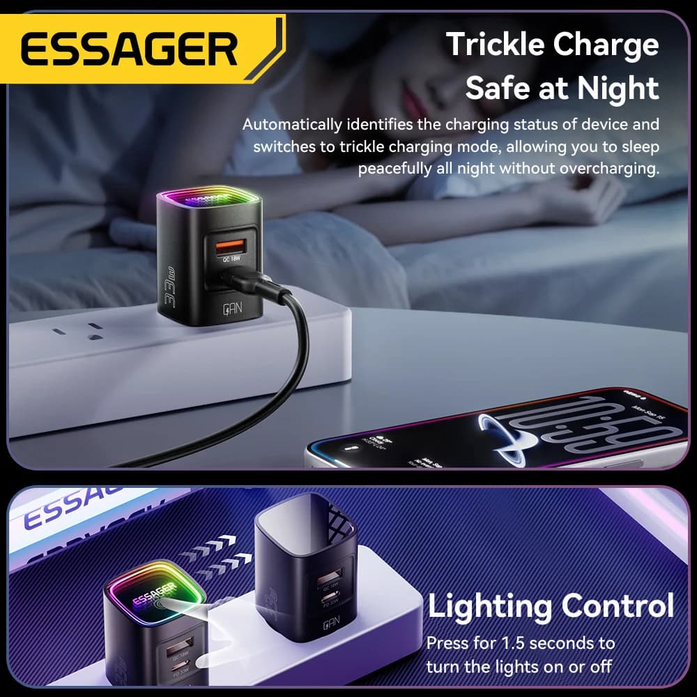 33W GaN USB-C PD 휴대용 충전기