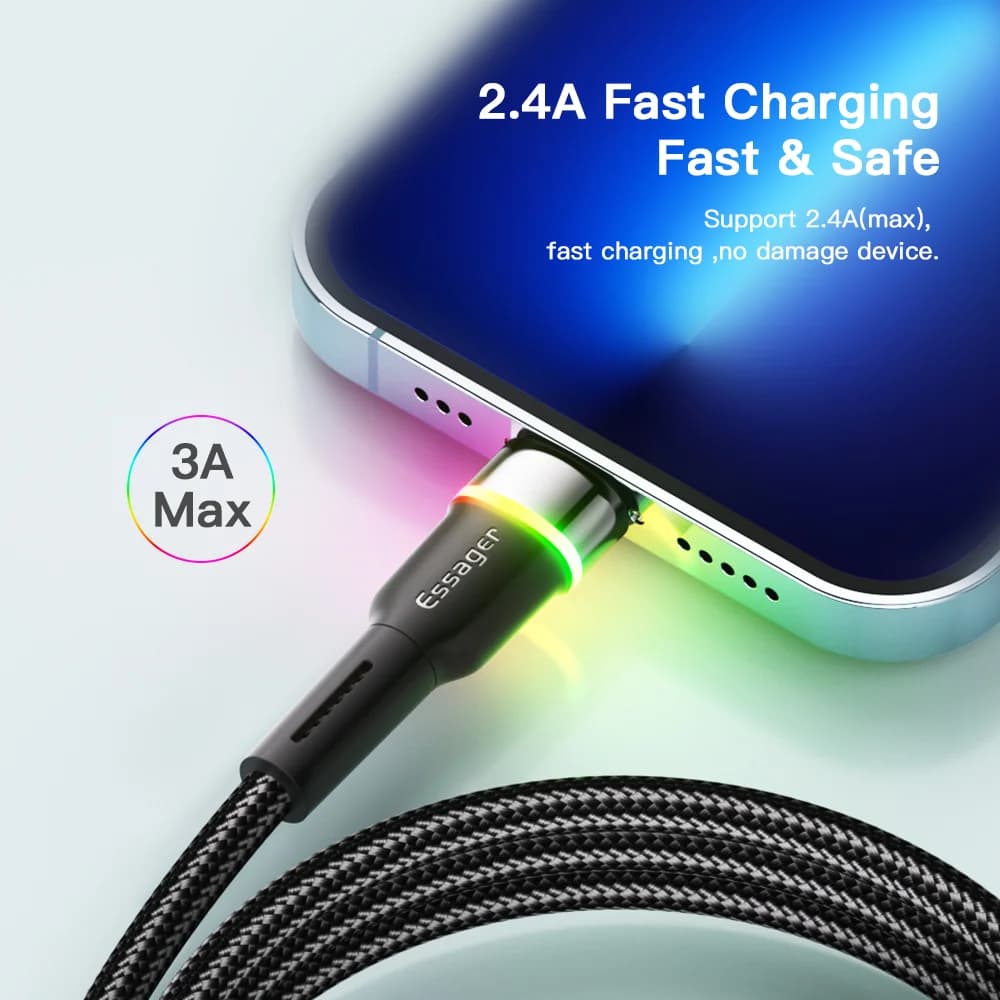 iPhone용 LED USB 고속 충전 데이터 케이블