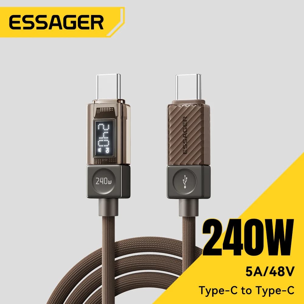 LED 디스플레이 포함 240W USB-C 케이블 (100W PD 3.1)