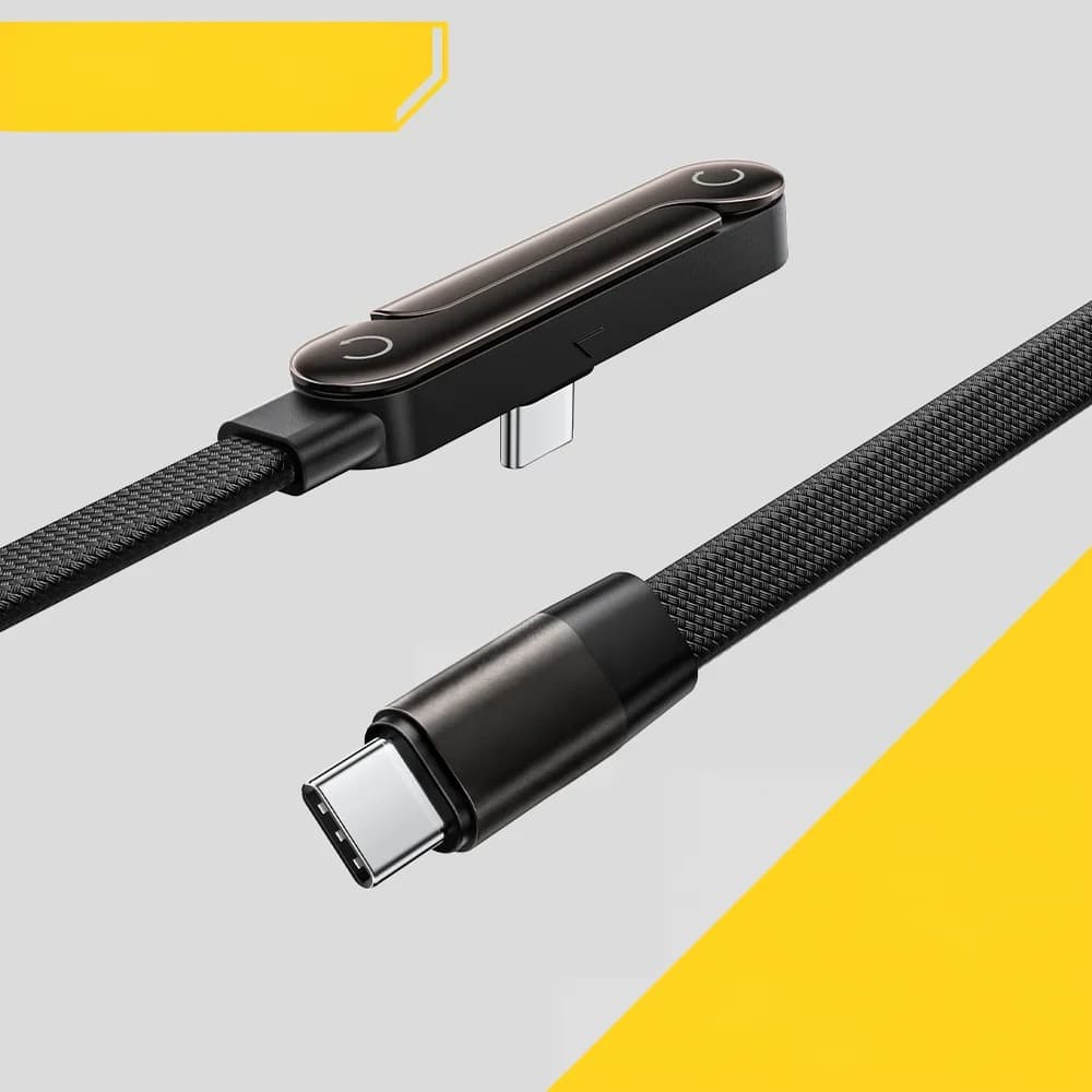 100W 접이식 USB Type-C 케이블 (폰 거치대 포함)