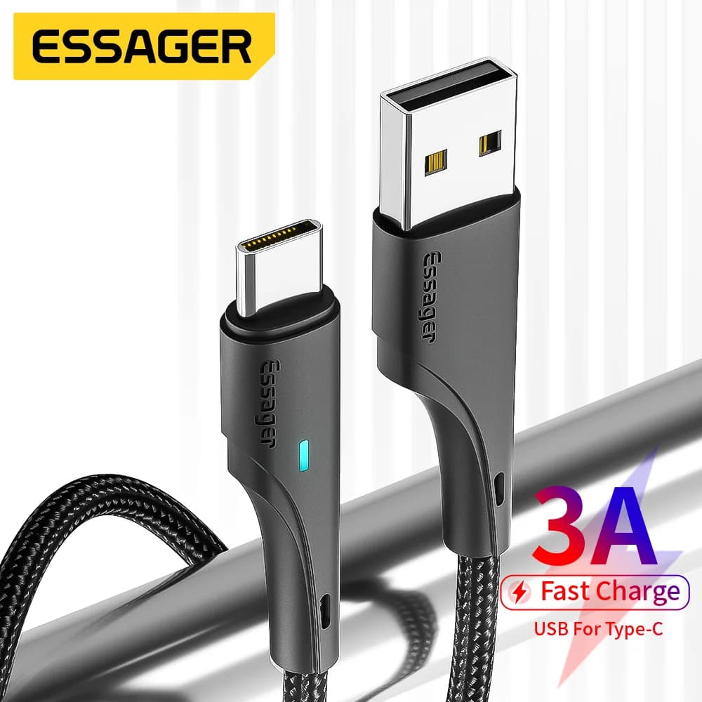 3A USB-A to USB-C 고속 충전 케이블