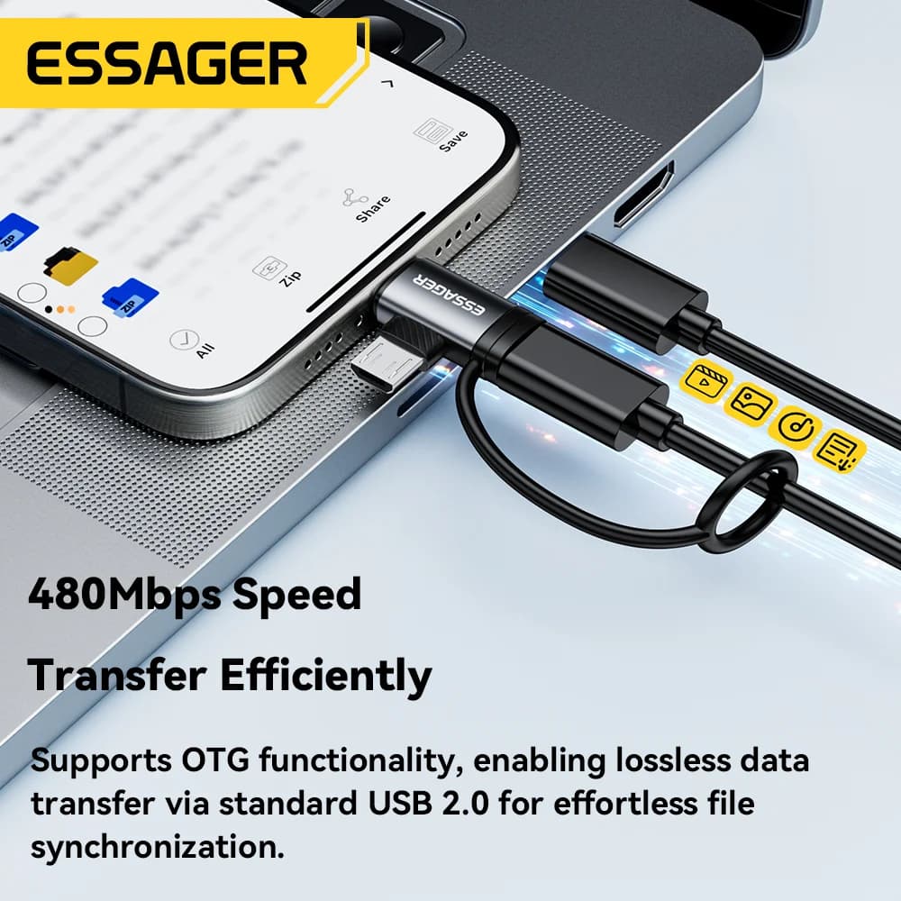 Lightning 및 Micro USB 2-in-1 어댑터