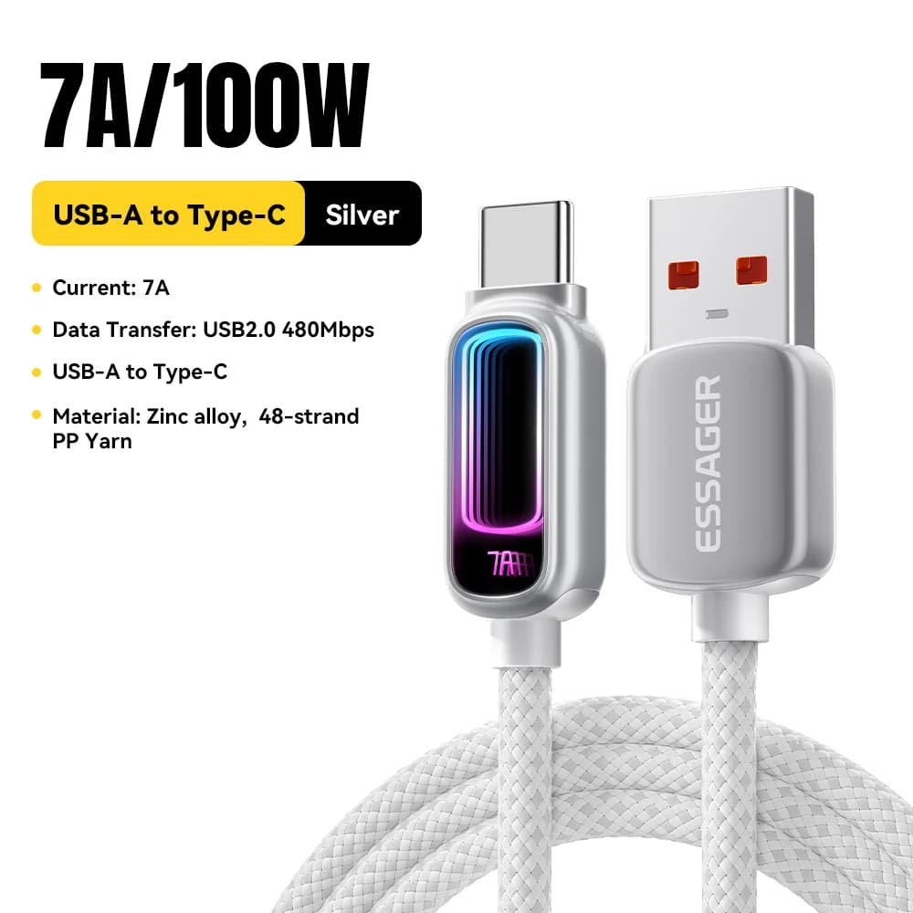 7A 100W PD 고속 충전 USB-C 케이블