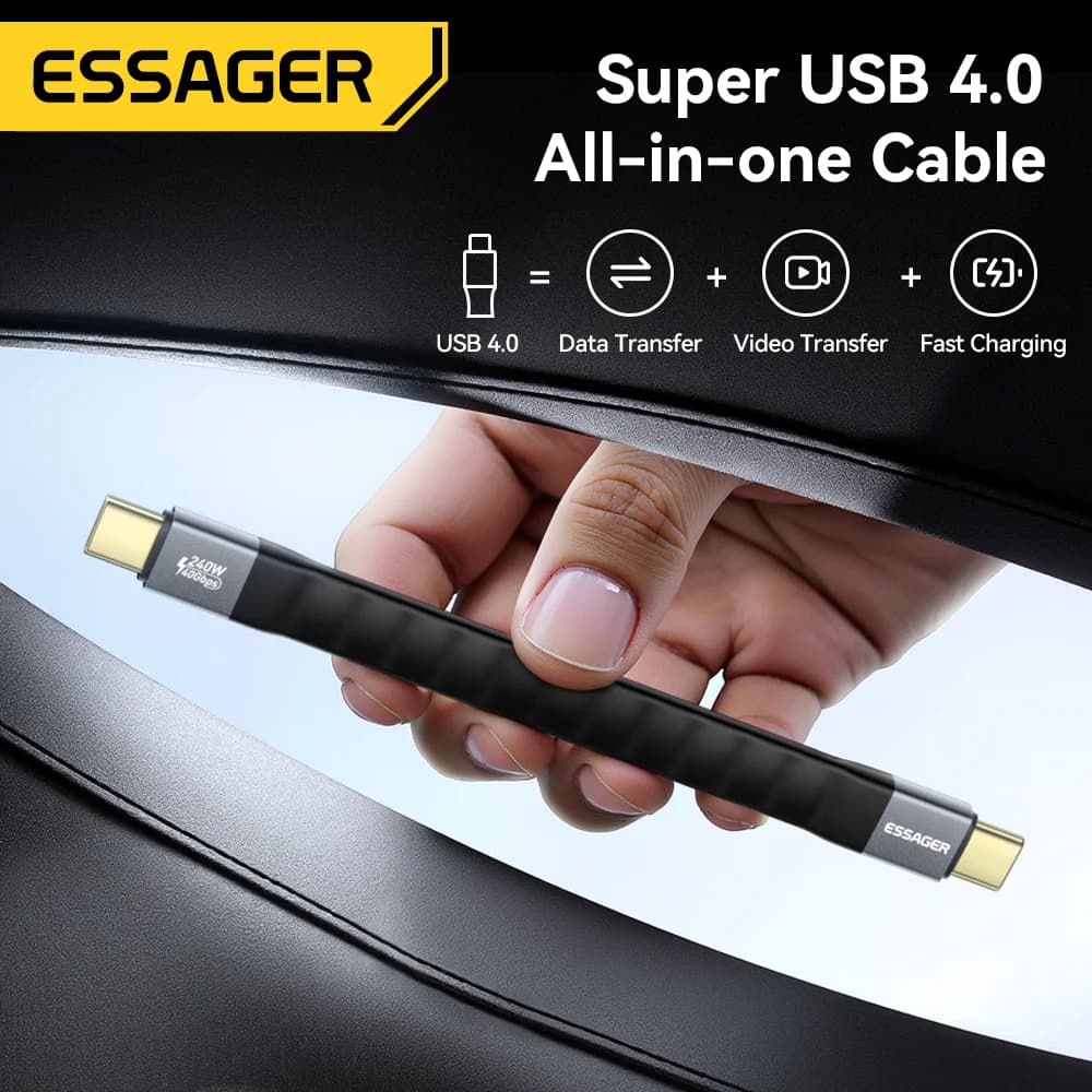 USB 4.0 Type-C 케이블, 240W PD, 8K 영상