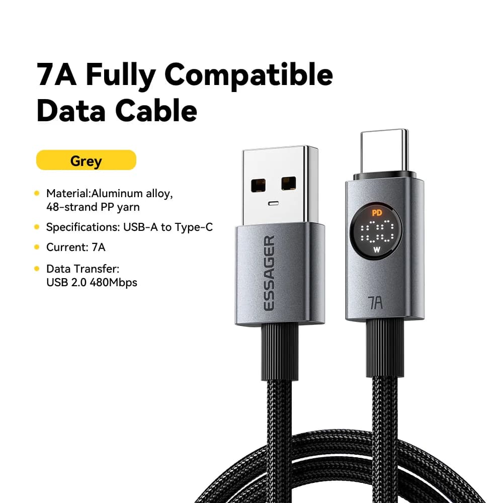 디스플레이 내장 7A 100W USB-C 케이블