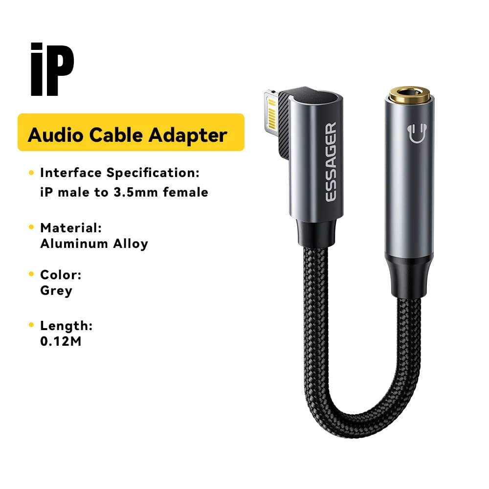L자형 USB-C to 3.5mm 오디오 어댑터