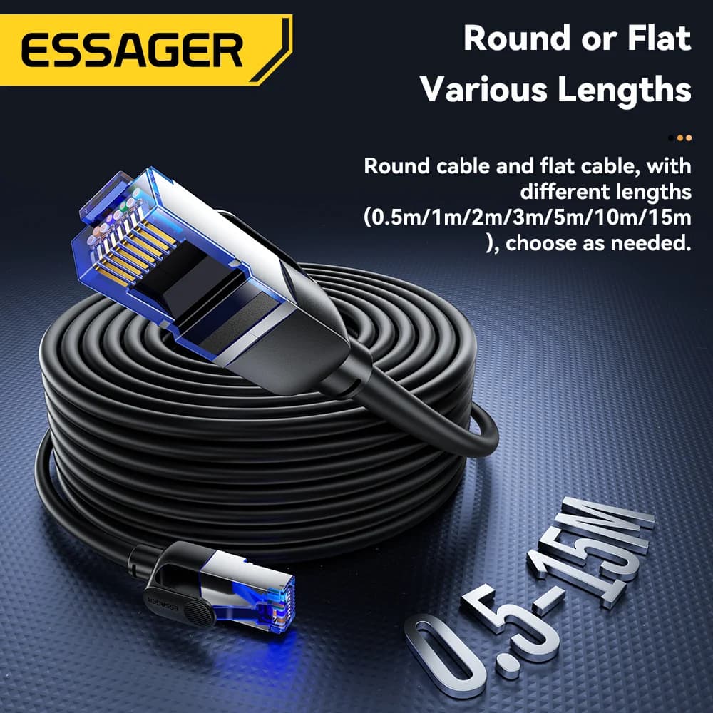 CAT8 이더넷 케이블 40Gbps 고속 전송 및 브레이디드 코드