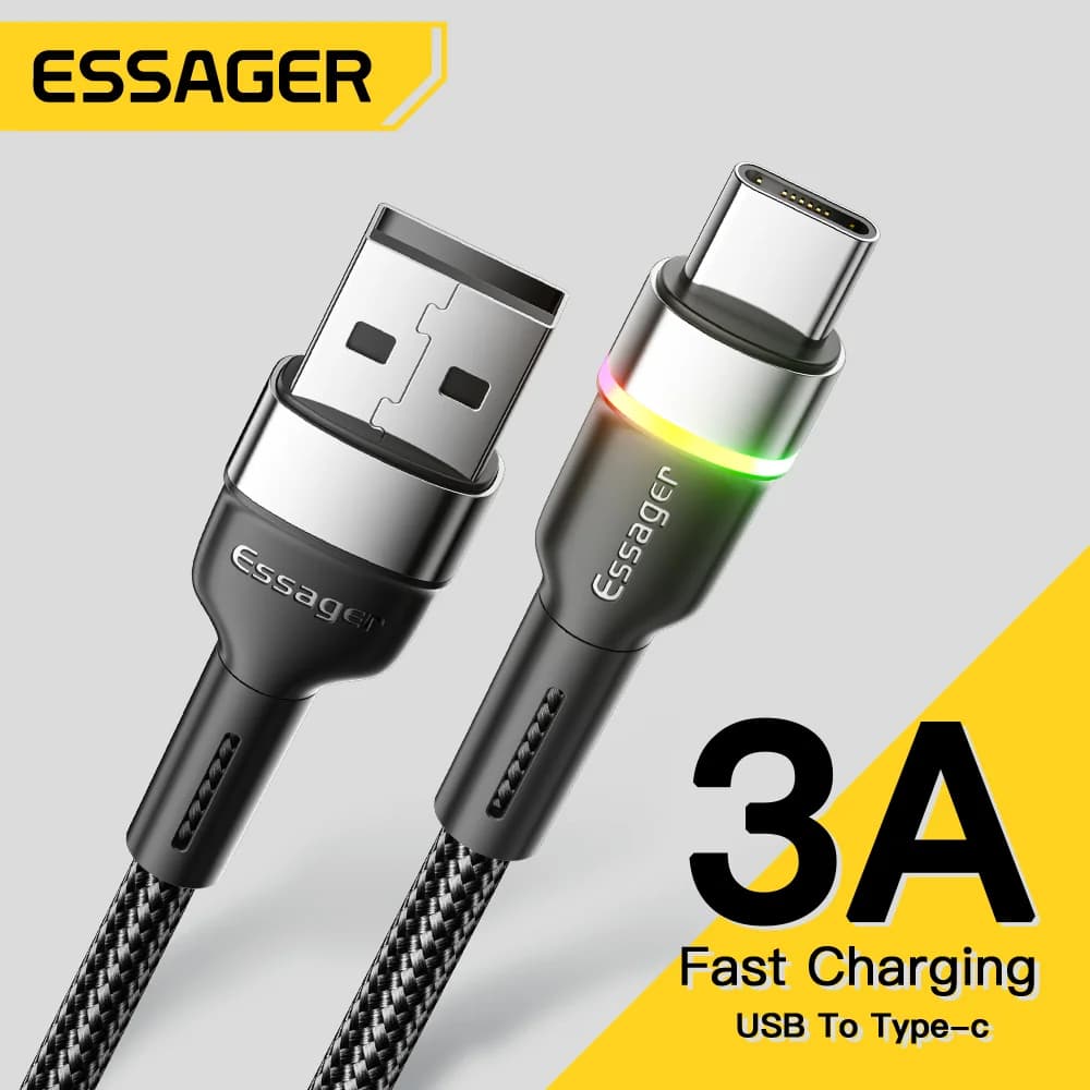 3A USB-A to USB-C 고속 충전 데이터 케이블
