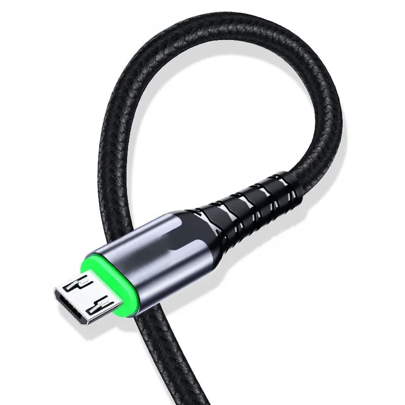 LED 마이크로 USB 고속 충전 케이블, 2M/3M