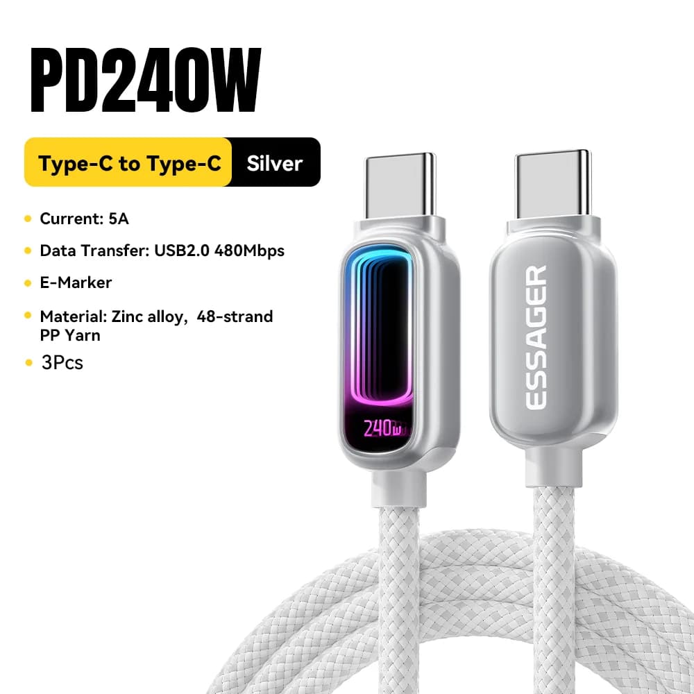 240W E-Marker USB-C to USB-C PD 3.1 케이블