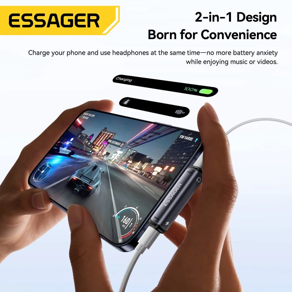 USB-C to 3.5mm 오디오 및 충전 어댑터