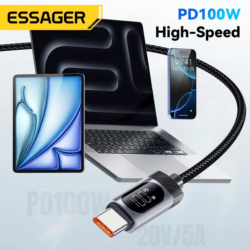 100W USB-C to USB-C 고속 충전 케이블