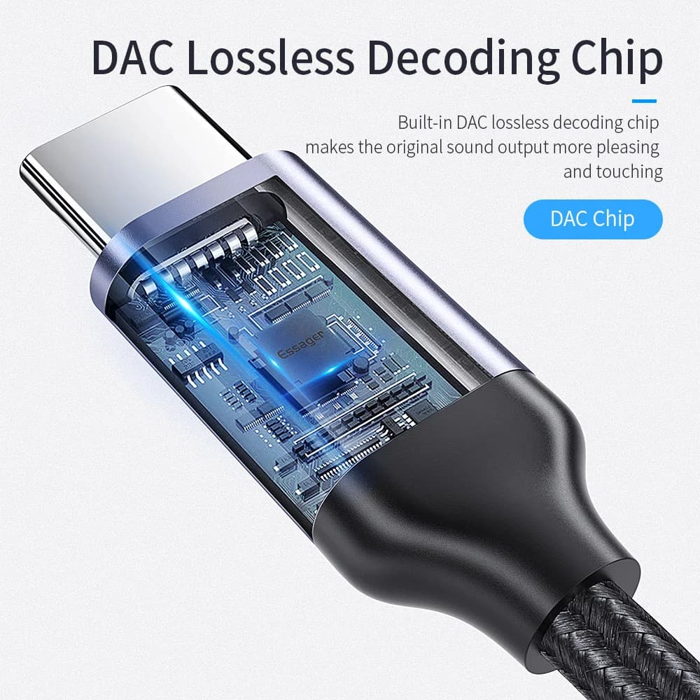USB-C to 3.5mm 헤드폰 오디오 어댑터
