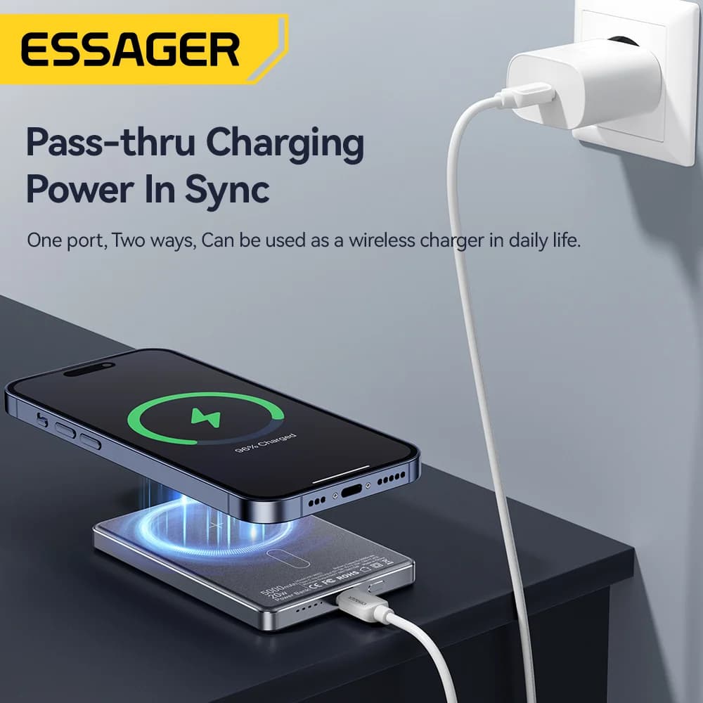 5000mAh 자석형 무선 보조배터리 20W