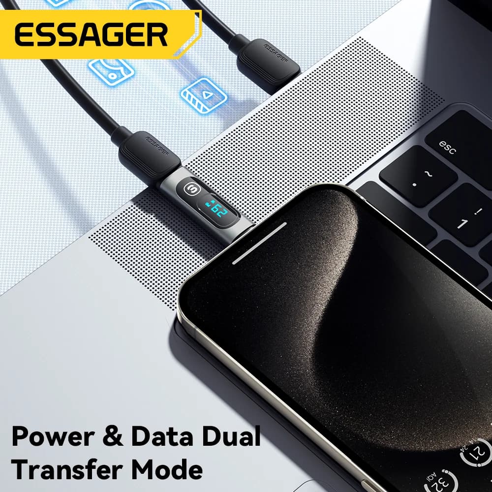 디지털 디스플레이가 있는 USB-C to USB-C OTG 어댑터