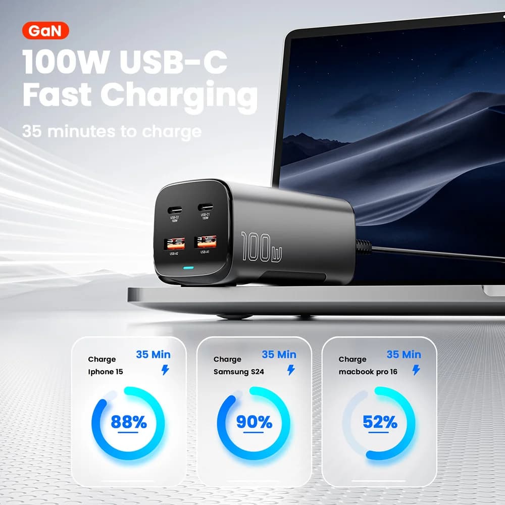 67W GaN USB-C 데스크톱 고속 충전기