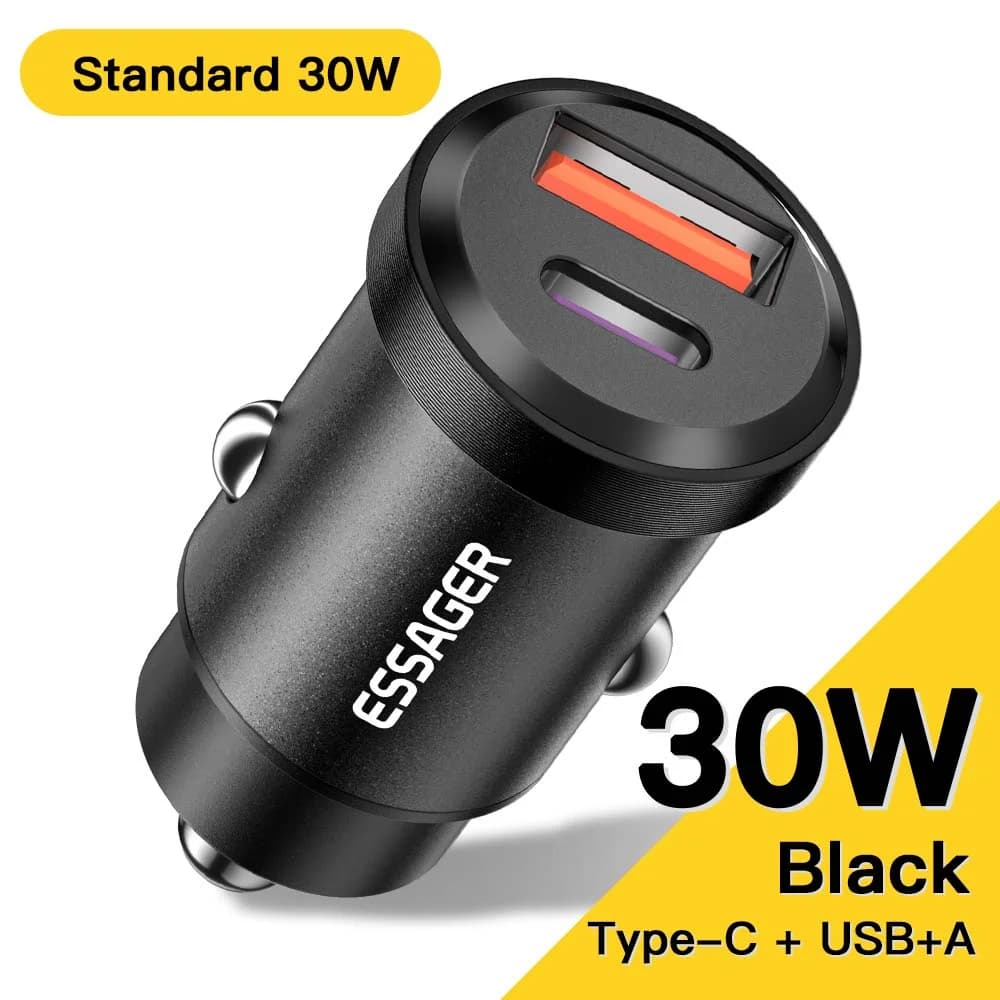 30W USB-C 차량용 충전기, Quick Charge 4.0