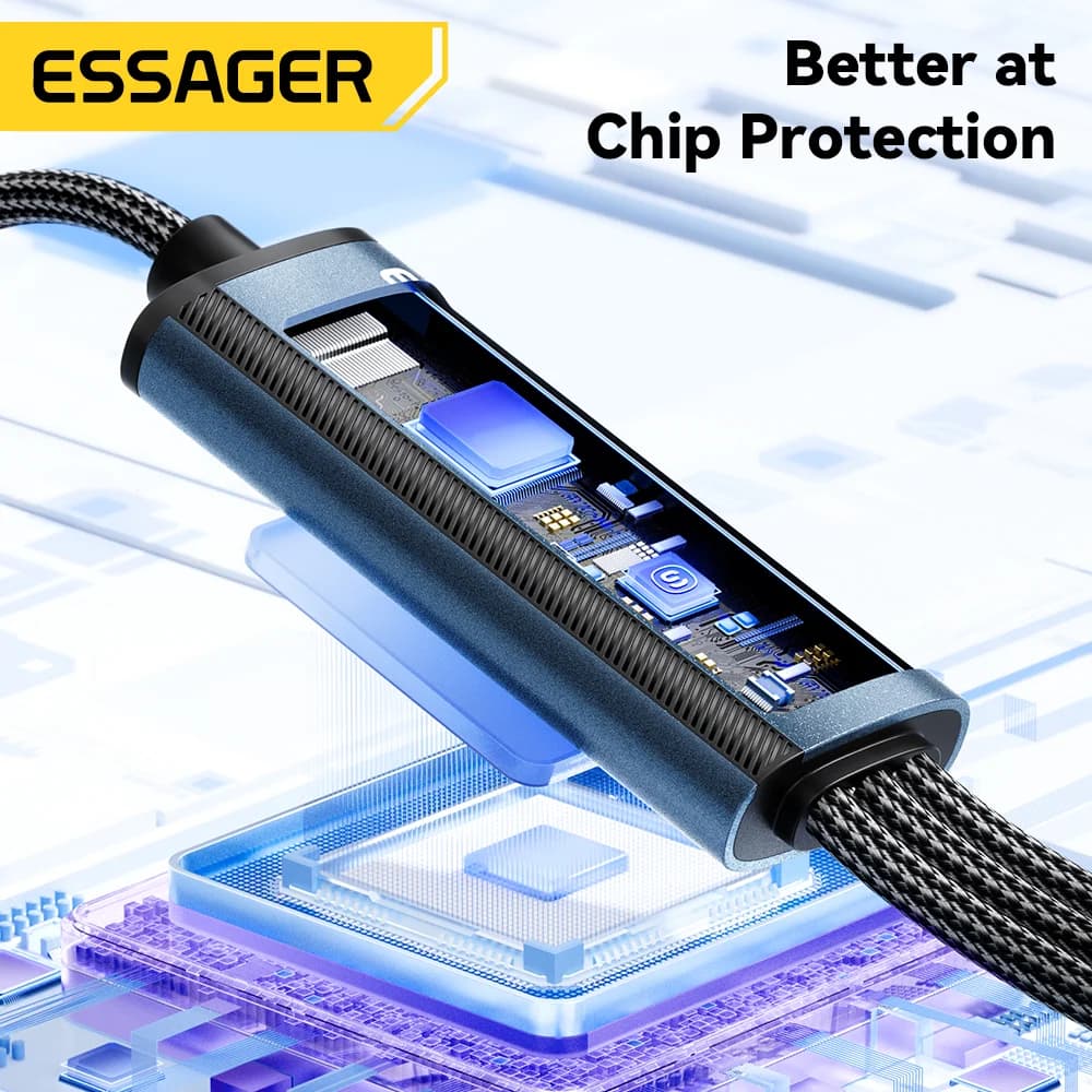 100W 3-in-1 USB-C to Lightning 충전 케이블