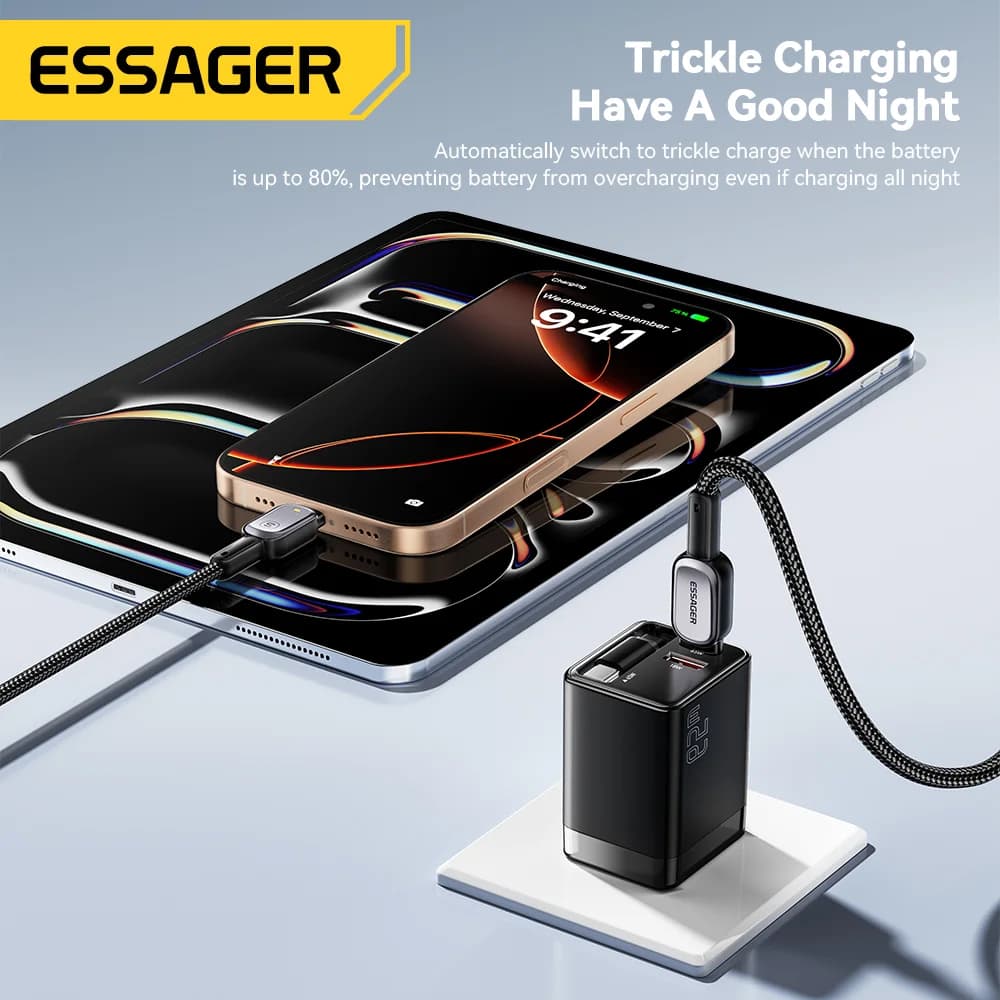 LED 표시 100W USB-C to USB-C 케이블, 5A PD 고속 충전