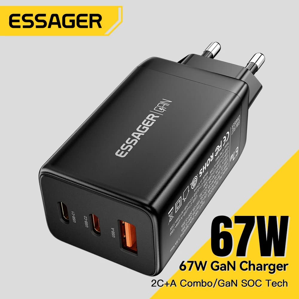 PPS 지원 67W GaN USB Type-C 고속 충전기