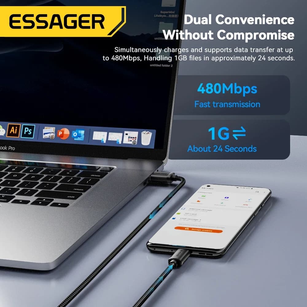 2A 마이크로 USB 고속 충전 데이터 케이블 3m
