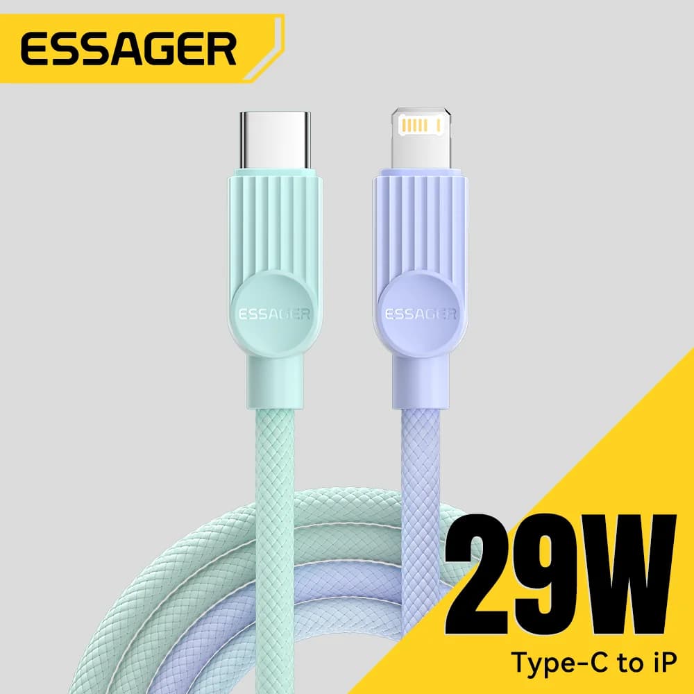 컬러ful USB-C to Lightning 고속 충전 케이블