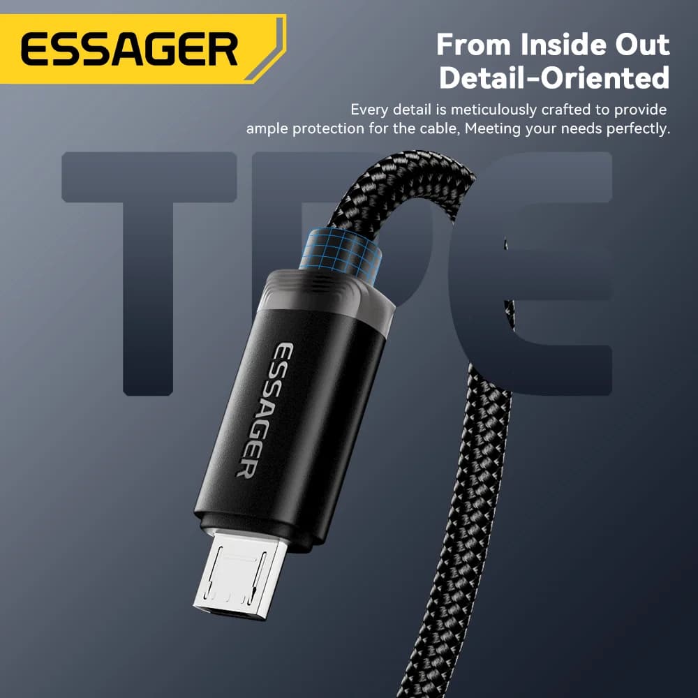 2-in-1 USB Type-C 및 Micro USB 고속 충전 케이블