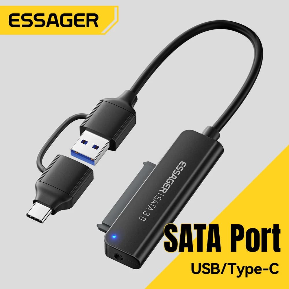 2-in-1 SATA to USB 3.0/Type-C 어댑터, 2.5"