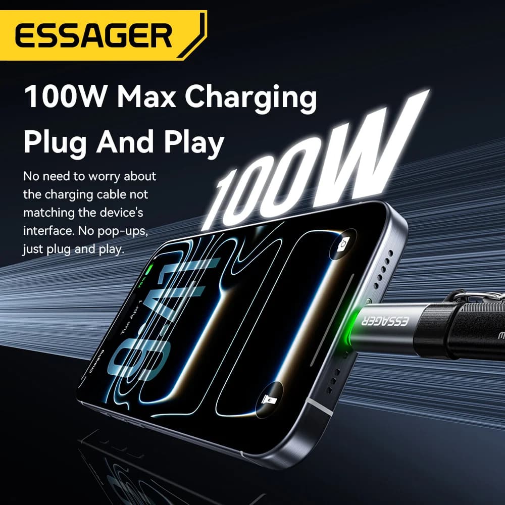100W 스마트 전원 차단 USB-C OTG 어댑터