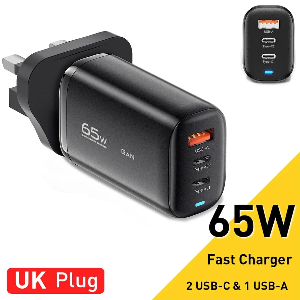 65W GaN USB-C 노트북 충전기, PPS 지원
