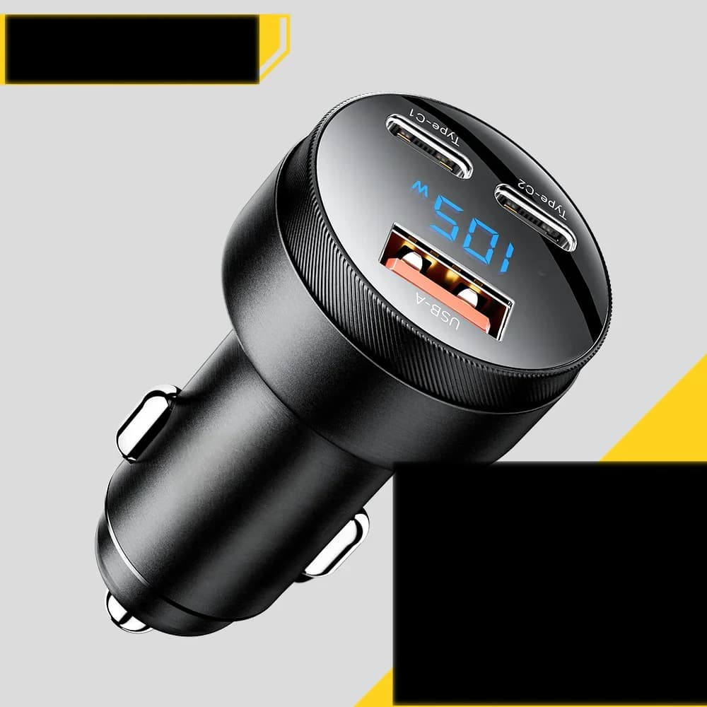 105W USB 차량용 충전기 QC4.0 PD 고속 충전