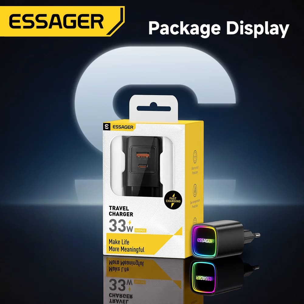 33W GaN USB-C PD 휴대용 충전기
