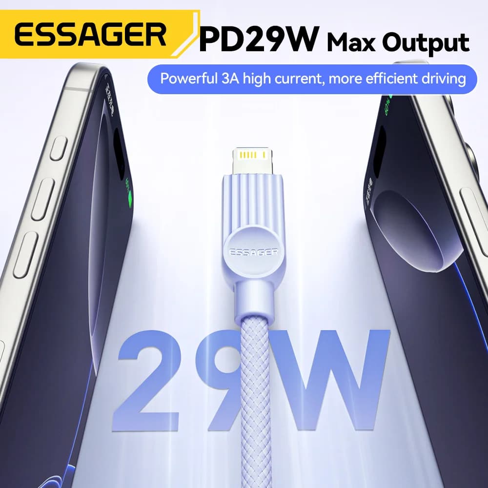 컬러 USB-C to Lightning 케이블, 29W PD