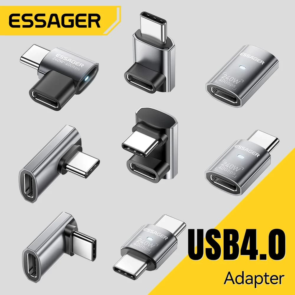 USB4.0 240W 90도 OTG 데이터 어댑터 8K