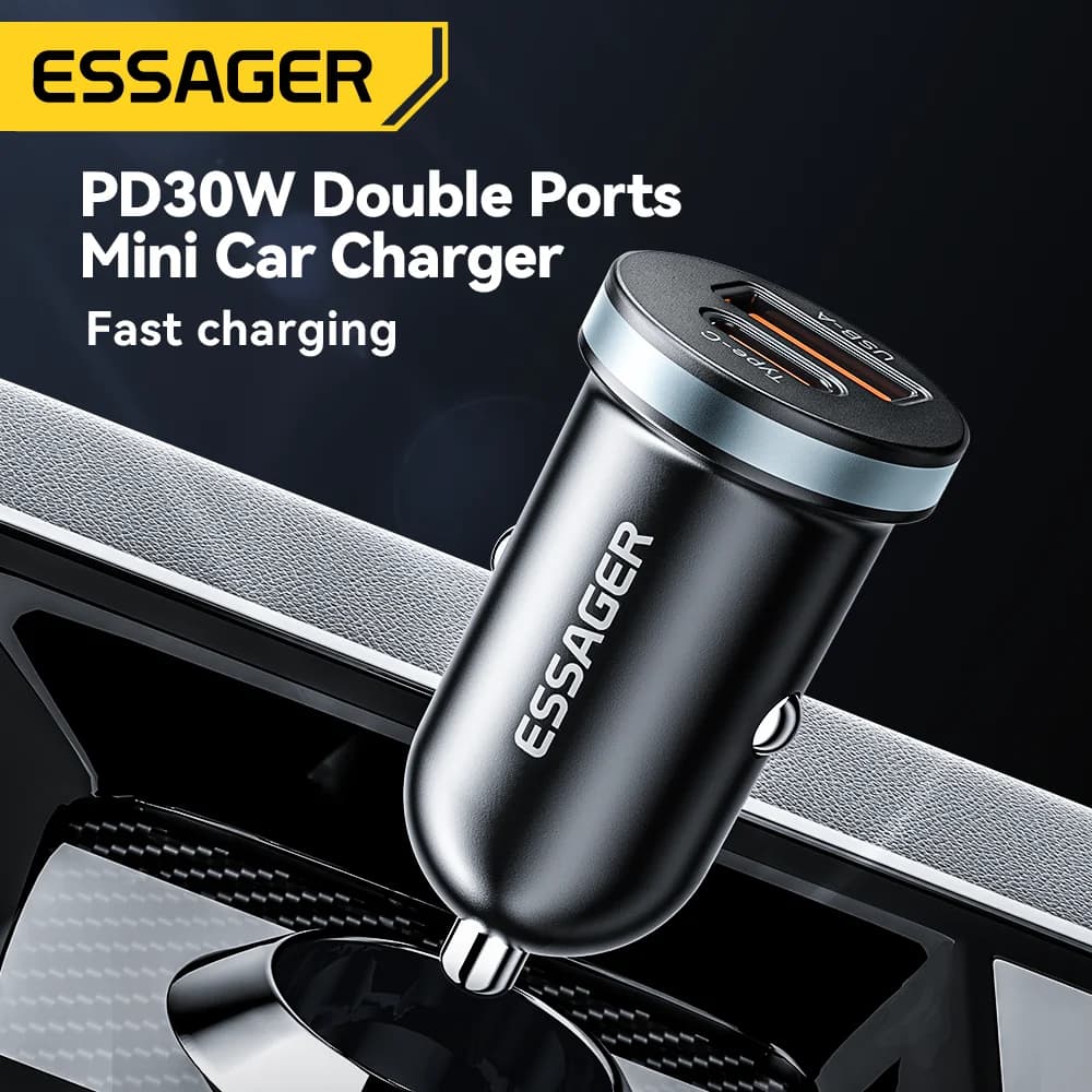 Quick Charge 3.0 지원 30W USB-C 차량용 충전기