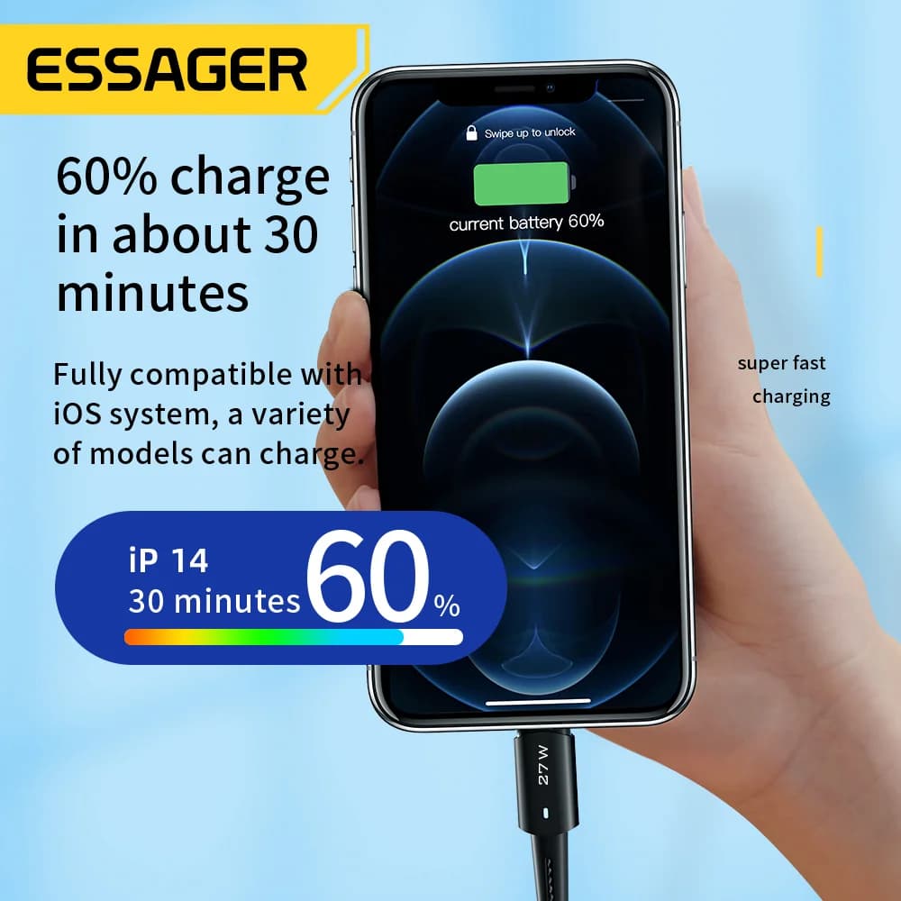 27W USB-C to Lightning 고속 충전 케이블
