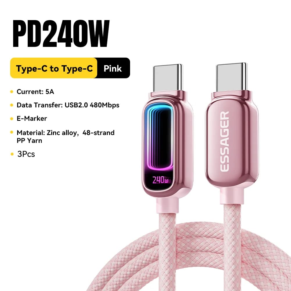 240W E-Marker USB-C to USB-C PD 3.1 케이블