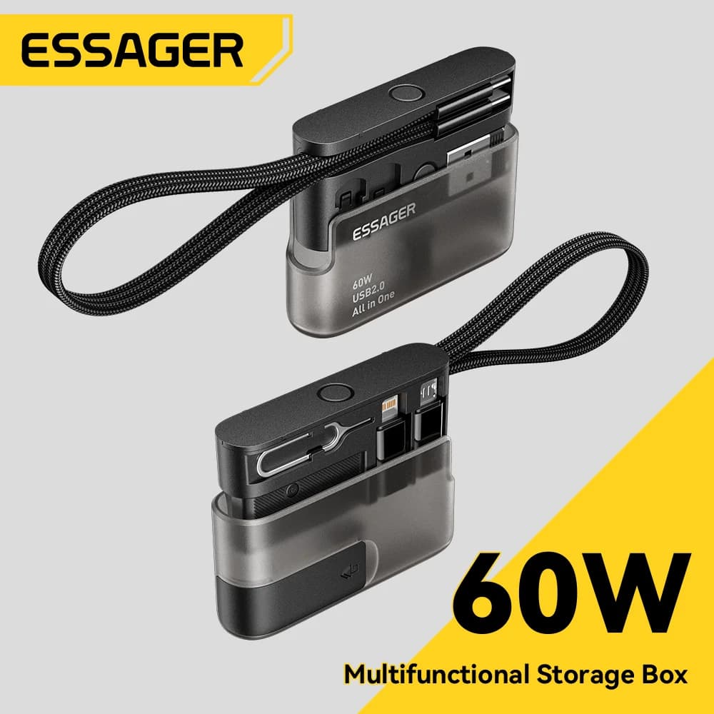 60W USB-C 데이터 케이블 세트 (여행용 보관함 포함)