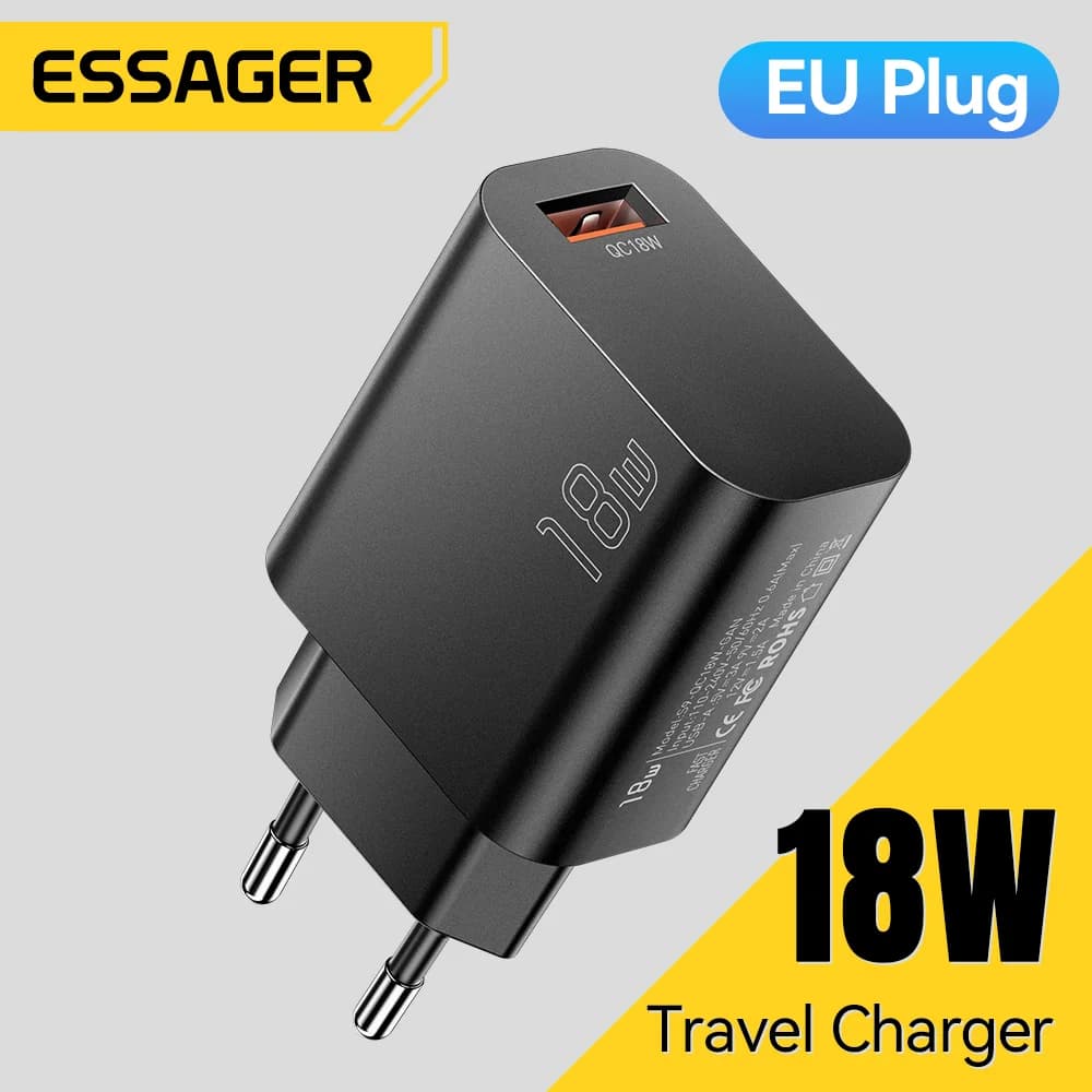 18W USB-A QC 3.0 고속 벽면 충전기