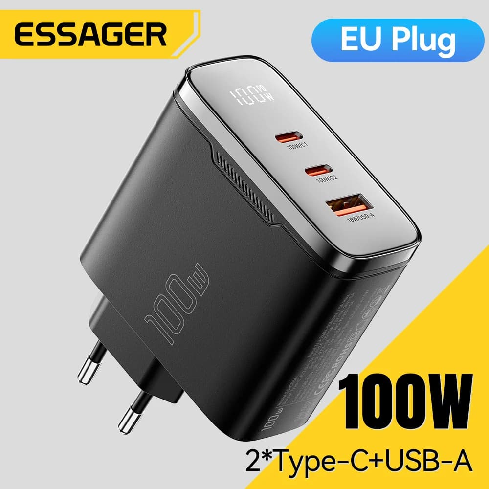 디스플레이 내장 100W GaN USB-C 충전기