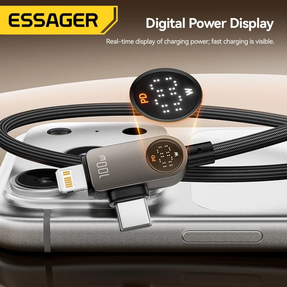 2-in-1 USB-C to Lightning 케이블, 100W PD