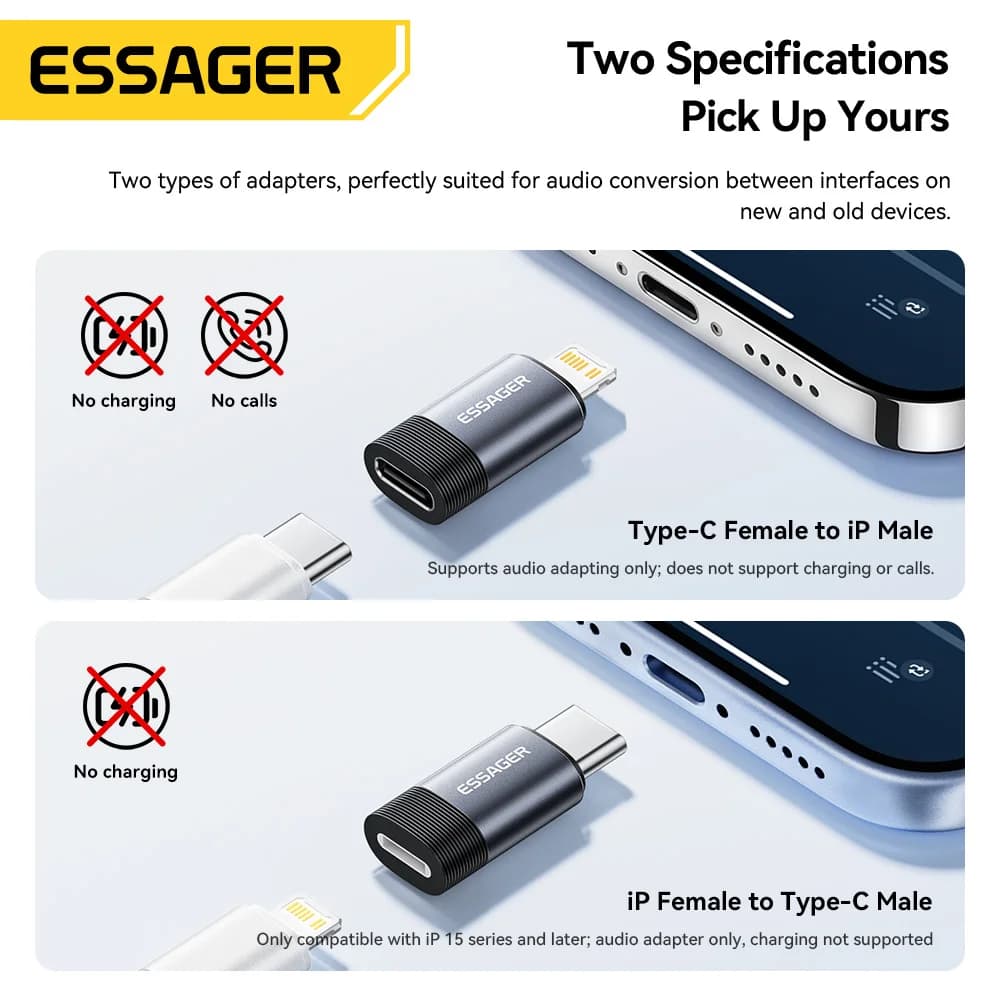 USB-C to Lightning 헤드폰 오디오 어댑터