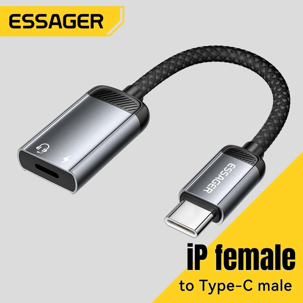 USB-C 암 수 Lightning OTG 오디오 어댑터