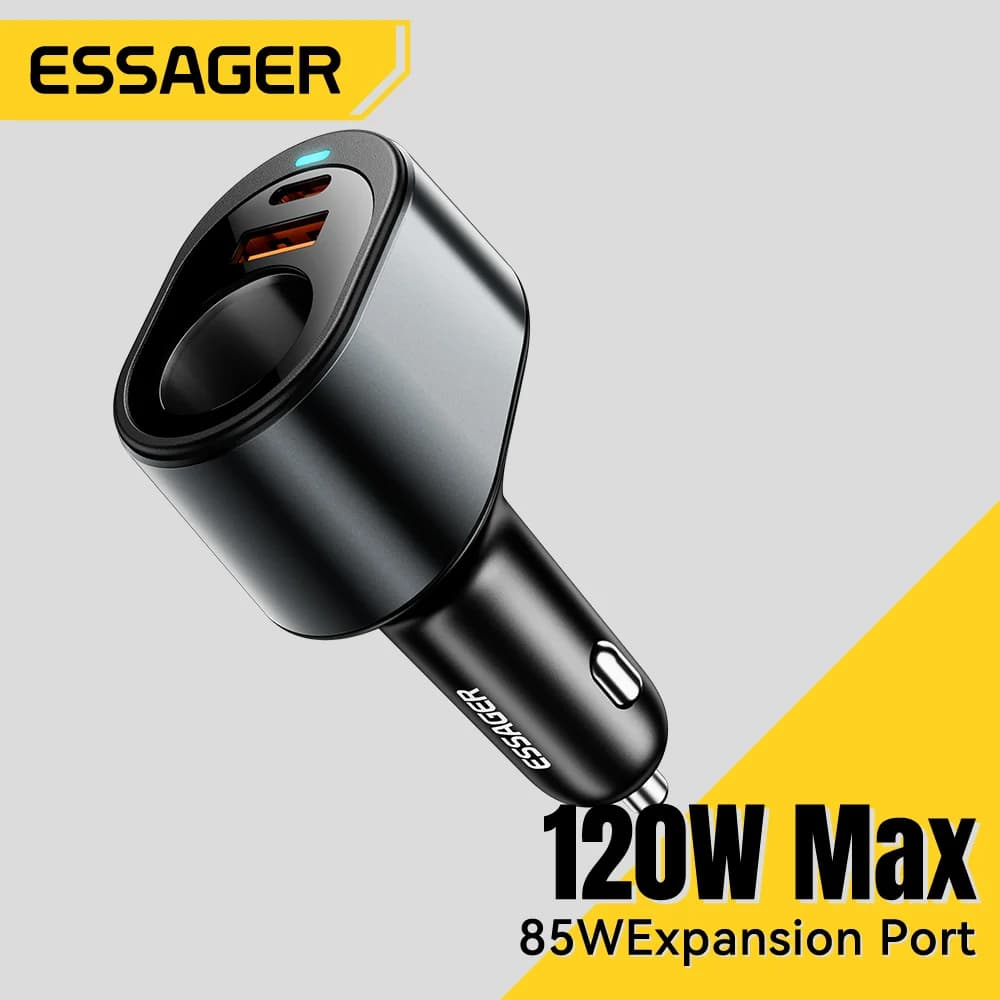 시거잭 포트 포함 120W USB-C 차량용 충전기