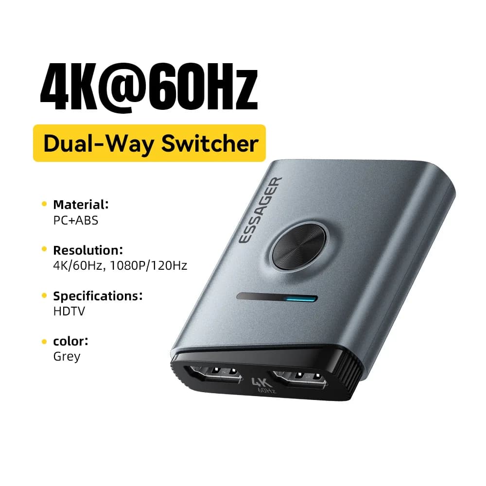 4K 60Hz HDMI 스위처 (2-in-1 스플리터 어댑터)