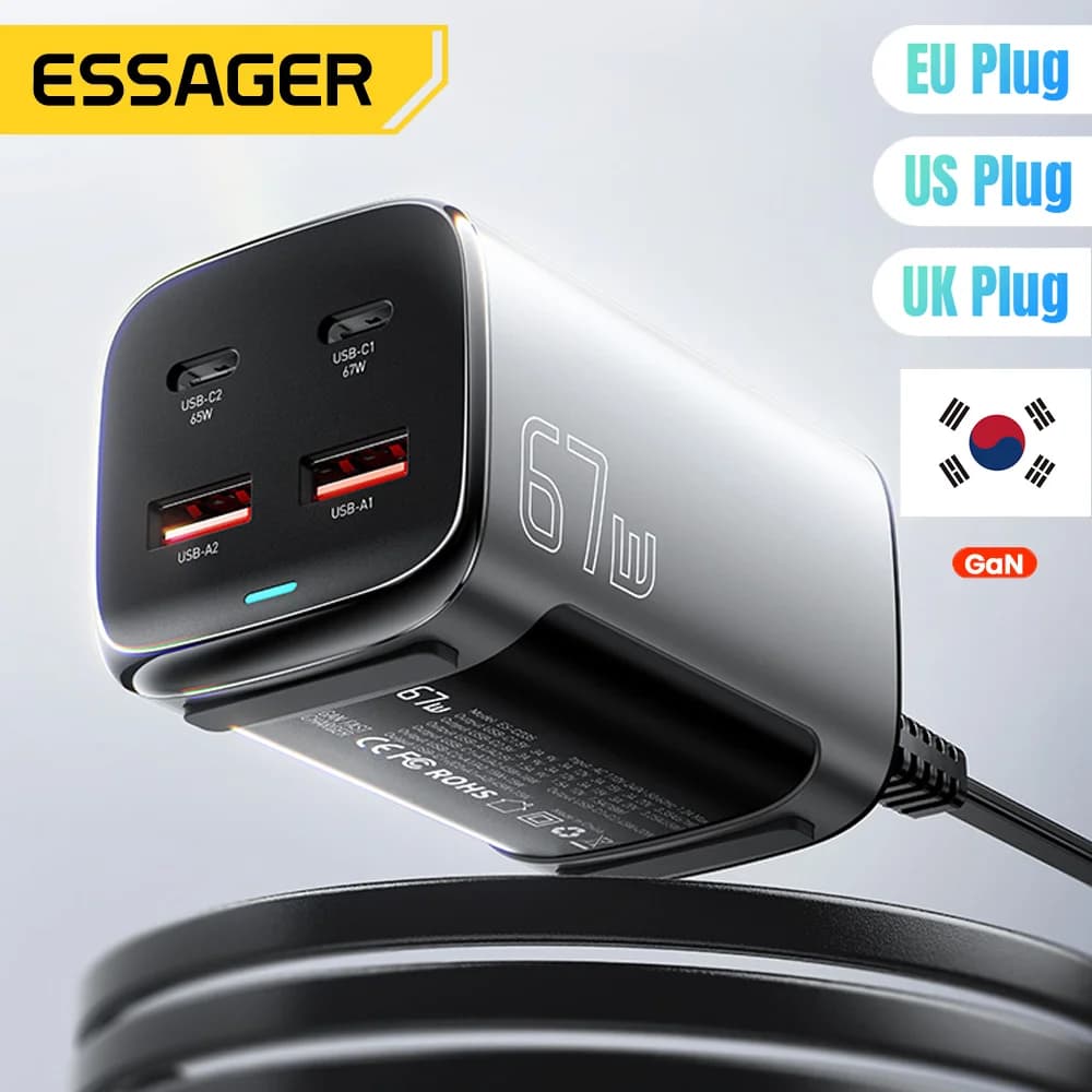 67W GaN USB-C 데스크톱 고속 충전기