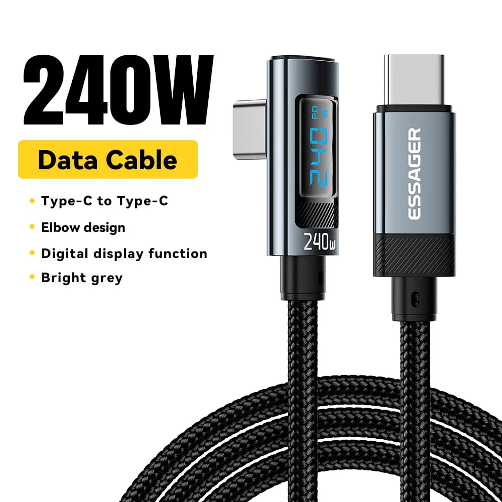 240W 90도 각도 USB-C to USB-C 케이블